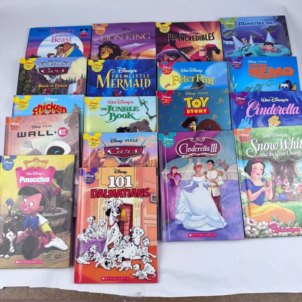 Disney Wonderful World of Reading Lot of 18 Hardback Books Cinderella Toy Story